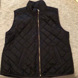 Thin black zip up vest